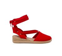 Pisamonas Alpargatas Cuña Y Cintas Piqué Talla 29 Color Rojo