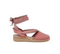 Pisamonas Alpargatas Cuña Y Cintas Piqué Talla 38 Color Rosa Viejo