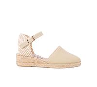 Pisamonas Alpargatas De Cuña Niña Y Mujer con Hebilla Talla 34 Color Beige