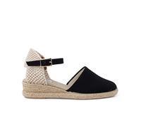 Pisamonas Alpargatas De Cuña Niña Y Mujer con Hebilla Talla 35 Color Negro