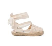 Pisamonas Alpargatas Efecto Trenzado Cintas Talla 20 Color Crudo