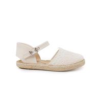 Pisamonas Alpargatas Niña Bordado Ceremonia Talla 28 Color Crudo