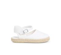 Pisamonas Alpargatas para Niñas con Hebilla Talla 18 Color Blanco