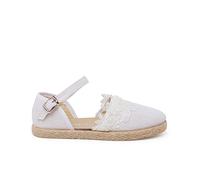 Pisamonas Alpargatas Puntilla Ceremonia Talla 27 Color Blanco