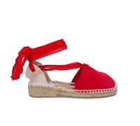 Pisamonas Alpargatas Valencianas Niñas Lisas Talla 33 Color Rojo