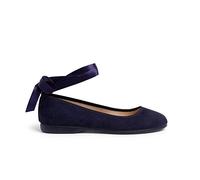 Pisamonas Bailarina Cintas Raso Cierre Pulsera Talla 33 Color Azul Marino