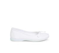 Pisamonas Bailarinas Niña Manoletina Tela Lacito Talla 34 Color Blanco