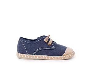 Pisamonas Blucher Niño Puntera Yute Cordon Elástico Talla 32 Color Azul Marino