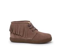 Pisamonas Botas Niños Serraje Flecos Puntera Redonda Talla 31 Color Topo