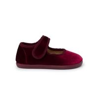 Pisamonas Merceditas Barefoot Terciopelo Tira Adherente Talla 24 Color Burdeos