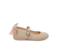 Pisamonas Merceditas Ceremonia Lazo Trasero Tul Talla 30 Color Beige