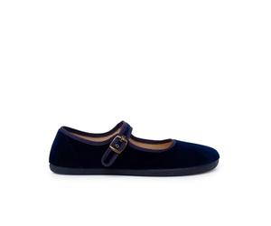 Pisamonas Merceditas Mujer Barefoot Terciopelo Hebilla Talla 41 Color Azul Marino