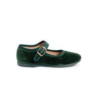 Pisamonas Merceditas Niña Terciopelo Hebilla Talla 37 Color Verde