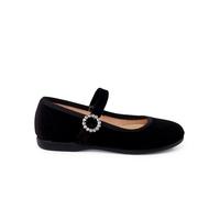 Pisamonas Merceditas Terciopelo Hebilla Joya Talla 37 Color Negro