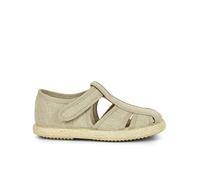 Pisamonas Pepito Sandalia Aberturas Lona Y Yute Talla 20 Color Crudo