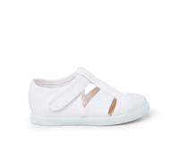 Pisamonas Sandalia Blandita Lona Tipo Cangrejera Niño Talla 27 Color Blanco