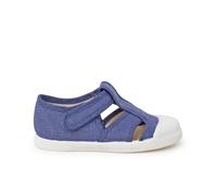 Pisamonas Sandalia Blandita Lona Tipo Cangrejera Niño Talla 28 Color Azul Jeans