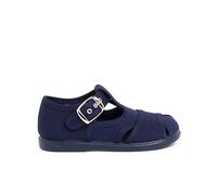 Pisamonas Sandalias Pepitos De Lona Abiertos Talla 26 Color Azul Marino