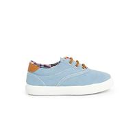 Pisamonas Zapatillas Contraste De Lona Y Cordones Talla 32 Color Celeste
