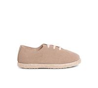 Pisamonas Zapatillas Cordones Serraje Y Yute Niños Talla 19 Color Arena