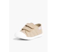 Pisamonas Zapatillas Niños Lona Cinta Adhesiva Talla 34 Color Arena