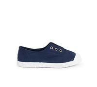 Pisamonas Zapatillas Lona Punta Goma Sin Cordones Talla 40 Color Azul Marino