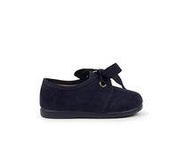 Pisamonas Zapatito Niños Tipo Blucher con Lazo Y Picados Talla 24 Color Azul Marino