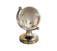 Pisapapeles de globo de cristal artificial con base, adorno de escritorio en miniatura transparente para escritorio de oficina, exhibición en el hogar (tamaño S y L) (grande)