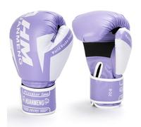 PiscatorZone Guantes de entrenamiento de boxeo para mujeres y adultos, guantes profesionales a prueba de golpes para entrenamiento, jugar Muay Thai, sparring, luchar y kickboxing (morado, 8 onzas)