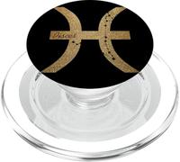 Pisces Gold-Colored Pattern Astrology Lovers Zodiac Signs PopSockets PopGrip para MagSafe