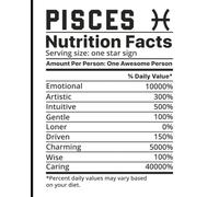 'Pisces' Horoscope Notebook: 8x10 Cornell Lined Journal | 120 Pages | Black & White Astrology-Themed Writing Notebook