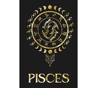 Pisces Zodiac Notebook - 400 Page Lined Journal, Hardcover Black with Gold Pisces Sign | Astrology Gift, Manifestation Journal,: Writing Notebook for Pisces Lovers & Stationery Fans
