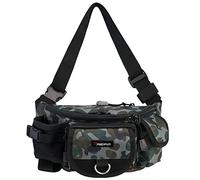 Piscifun Bolsa de Aparejos de Pesca con Correa Ajustable para la Cintura, portátil, multifunción, Bolsa de Pesca con Mosca, Resistente al Agua, Bolsa de Pesca pequeña (Camuflaje)
