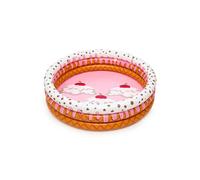 Piscina 3 Anillos Niños Helado Niños 160x38 CM Hinchable Redonda Pastel Bestway
