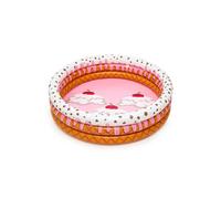 Piscina 3 Anillos Niños Helado Niños 160x38 CM Hinchable Redonda Pastel Bestway
