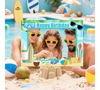 piscina azul fiesta de cumpleaños photo booth props fiesta de cumpleaños en la piscina splish splash decoración de cumpleaños decoración de cumpleaños para fiestas de verano en la piscina