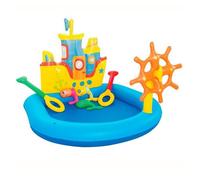 Piscina barco remolcador 140 x 130 x 104 cm con figuras hinchables