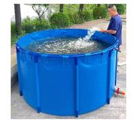 Piscina Circolare per Koi Acquario Ispessito con Valvola di Scarico Telaio Resistente (2 x 0,6 m) Vasca per Prodotti Acquatici e Riproduzione Pesci