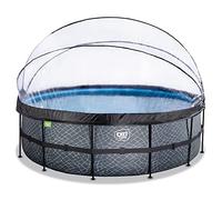 Piscina con Bomba de Filtro de Arena y cúpula y Bomba de Calor Infantil Exit Toys Stone 450 x 122 cm