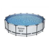 Piscina con Marco Steel pro Max Ø 457x107h Bestway 56488 Bomba Escalera Y Toalla