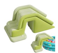 Piscina con tobogán plegable para niños, rampa antideslizante para reuniones familiares para niños y niñas, recreación al aire libre, parque acuático, playa residencial