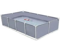 Piscina de acuario con válvula de drenaje, cisterna de tanque de agua de acuicultura, marco de acero, lona de PVC multifunción, estanque temporal para peces koi y tortugas