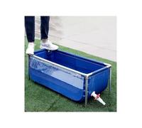 Piscina de almacenamiento de agua de lona de PVC duradera con válvula de drenaje, ideal para acuarios, peces, koi y tortugas, diseño a prueba de fugas para una contención segura del agua