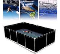 Piscina de almacenamiento de agua para tortugas peces Koi, acuario plegable grande con soporte de metal, ideal para piscicultura, cultivo de camarones, plantas hidropónicas