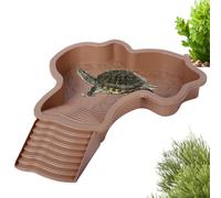 Piscina de baño de Reptiles: Plato de Agua de terrario de Duradero, fácil de Limpiar | Ideal para lagartos, Tortugas y Otros Reptiles, Material no tóxico, diseño Estable, Adecuado para hábita