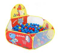 Piscina de bolas para niños, tienda plegable con canasta de baloncesto, mini gimnasio reforzado - para interior y exterior cumpleaños Navidad niños niñas Acción de Gracias