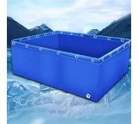 Piscina de cría de acuario, tanque de retención temporal de lona de PVC resistente con válvula de drenaje para peces de agua salada y tortugas koi, piscina de almacenamiento de agua de lona
