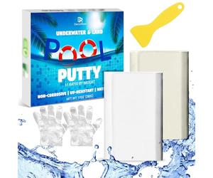Piscina de estuco, kit de reparación de 280g de 2 partes del estanque epoxi, por pérdidas fijas, grietas: manión de azulejos de violación, fibra de vidrio, cemento, reparación rápida
