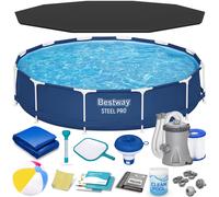 Piscina de jardín con estructura de 366 x 76 cm 16 en 1 Bestway 56681