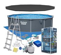 Piscina de jardín modular para todo el año, 549 x 132 cm, 13 en 1, Bestawy 561CS